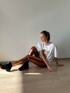 LEGGING COBRE METALIZADA